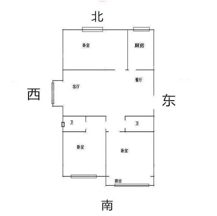 孔雀城B区3室2厅2卫125㎡