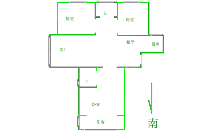 万润绿景园3室2厅2卫131㎡