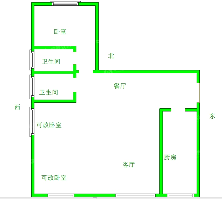 枫尚国际3室2厅2卫124㎡
