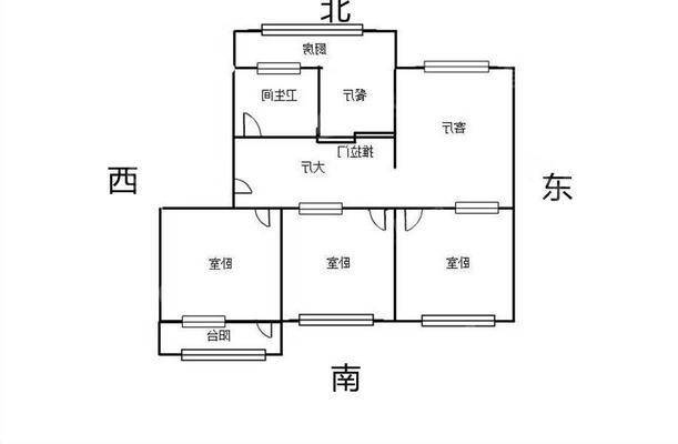 华泰宿舍(轻纺包装工贸宿舍）3室2厅1卫116㎡