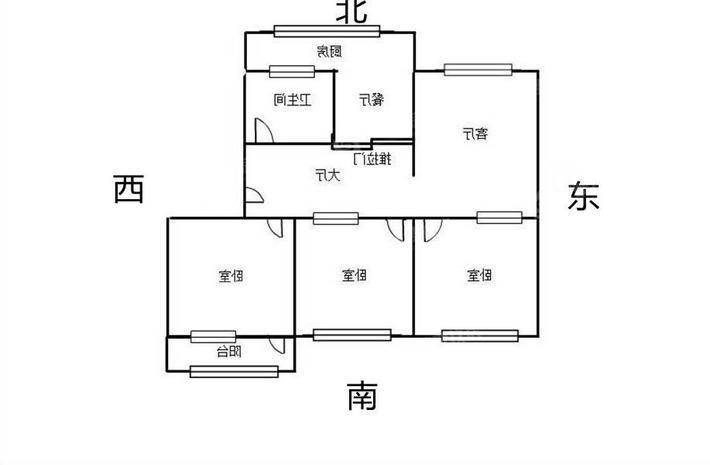 华泰宿舍(轻纺包装工贸宿舍）3室2厅1卫116㎡
