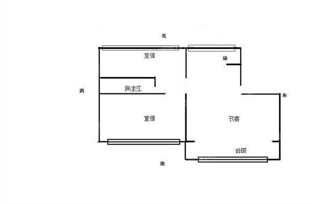 恒泰花园B区2室2厅1卫86㎡