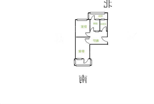 铁路新村2室1厅1卫57㎡