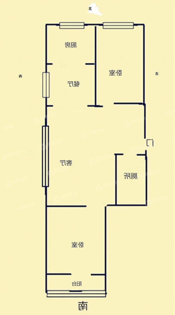 东泰花园2室2厅1卫97㎡