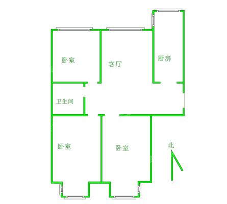 欣怡小区3室1厅1卫105㎡