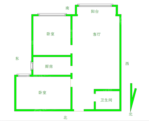 凤凰城（C区）2室2厅1卫94㎡