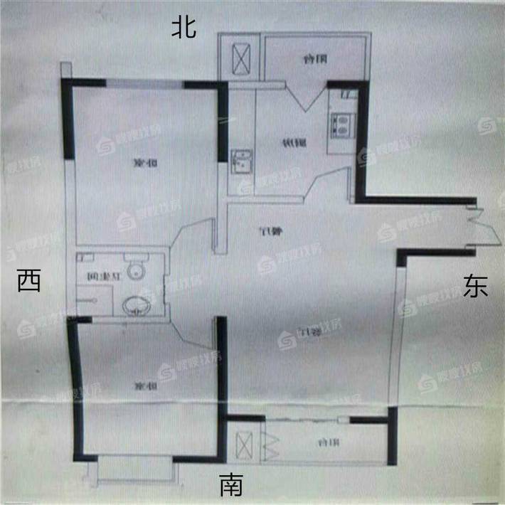 金鼎领域2室2厅1卫94㎡