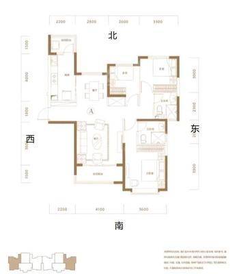 恒大悦府3室2厅2卫135㎡