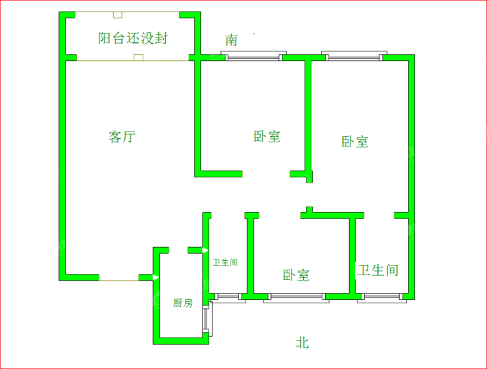 凯德悦澜湾3室2厅1卫106㎡