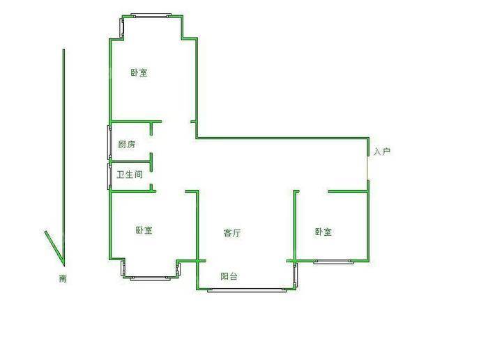 颐和文园东院3室2厅1卫107㎡