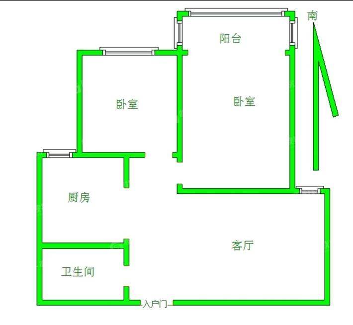 百合世嘉2室2厅1卫84㎡