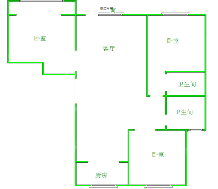 天成和悦名著西区3室2厅2卫115㎡