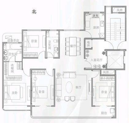 天成观澜一期4室2厅2卫172㎡
