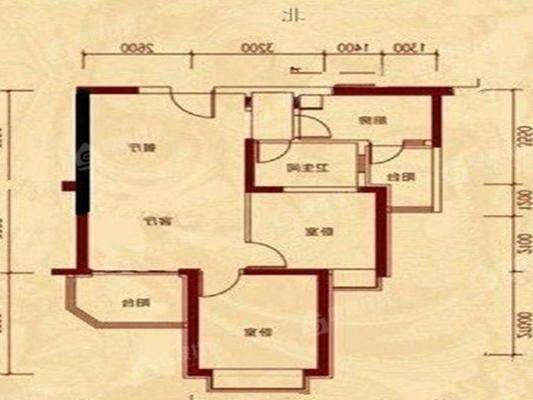恒大城（商品房）2室1厅1卫92㎡