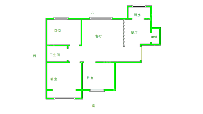 万泰丽景东区3室2厅1卫107㎡