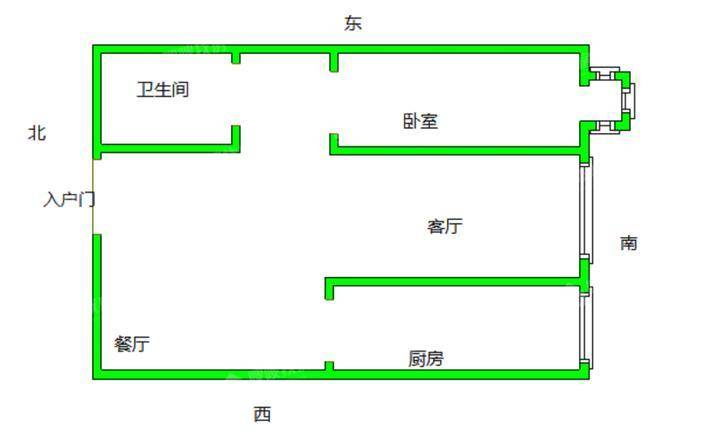 皇家壹里（A区）1室1厅1卫60㎡
