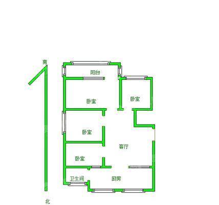 粮食局宿舍（市医院西门对过）3室2厅1卫79㎡