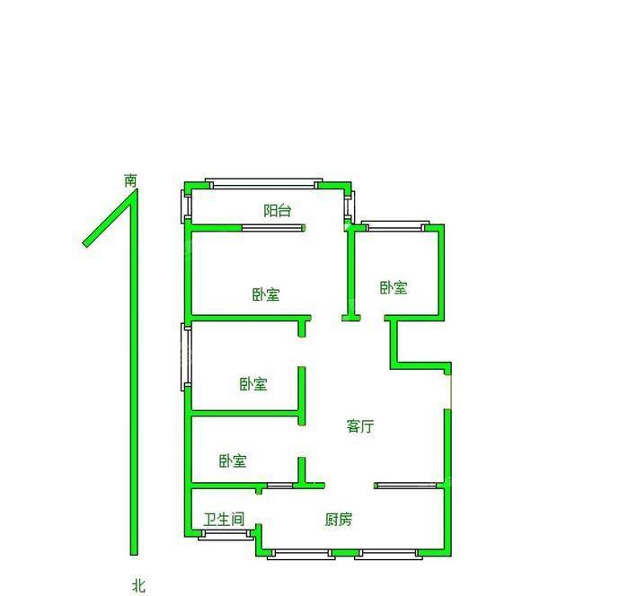 粮食局宿舍（市医院西门对过）3室2厅1卫79㎡