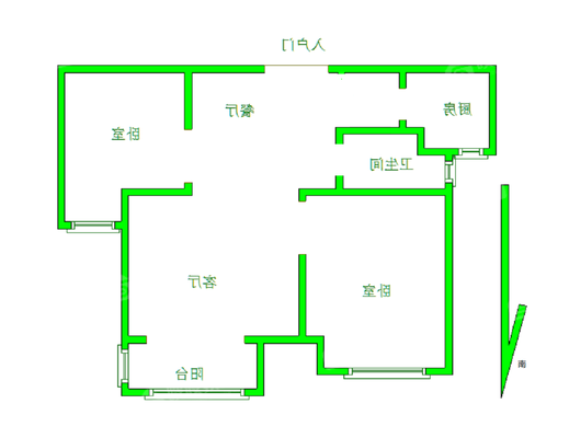 荣盛香堤荣府2室2厅1卫78㎡