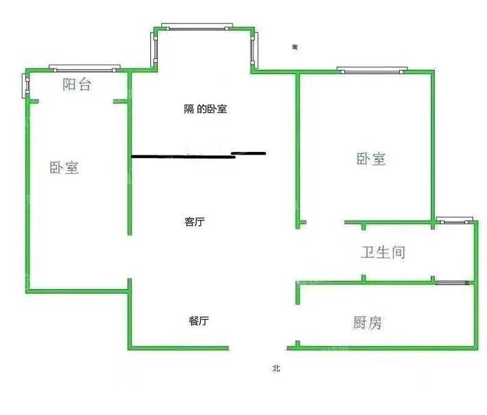 天成首府2室2厅1卫107㎡