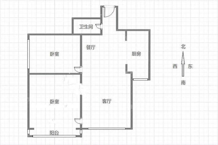 御河新城东区2室2厅1卫85㎡