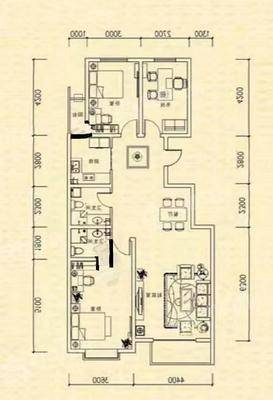 金域华庭3室2厅2卫134㎡