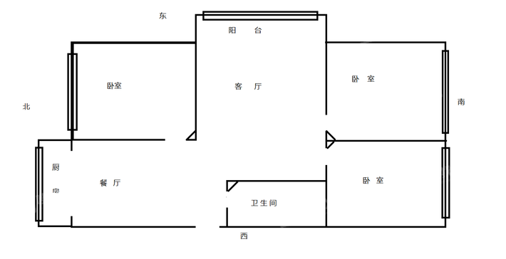 名苑山庄3室1厅1卫91㎡