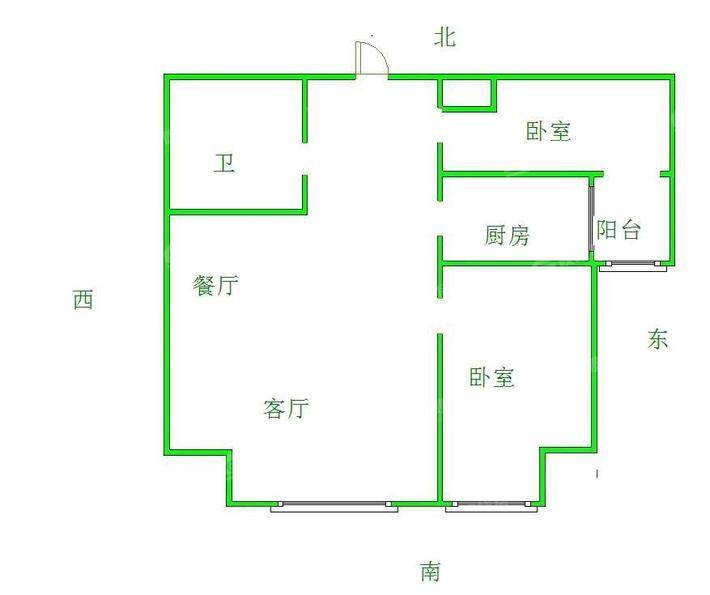 宏宇城（B区）2室2厅1卫84㎡
