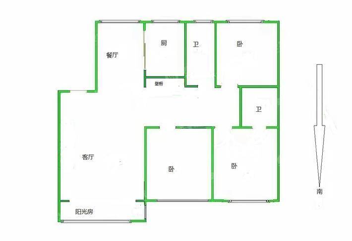 输油公司宿舍2室2厅1卫85㎡