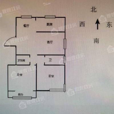 金鼎领域2室2厅1卫102㎡