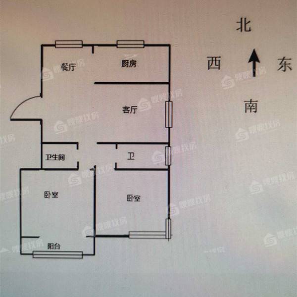 金鼎领域2室2厅1卫102㎡