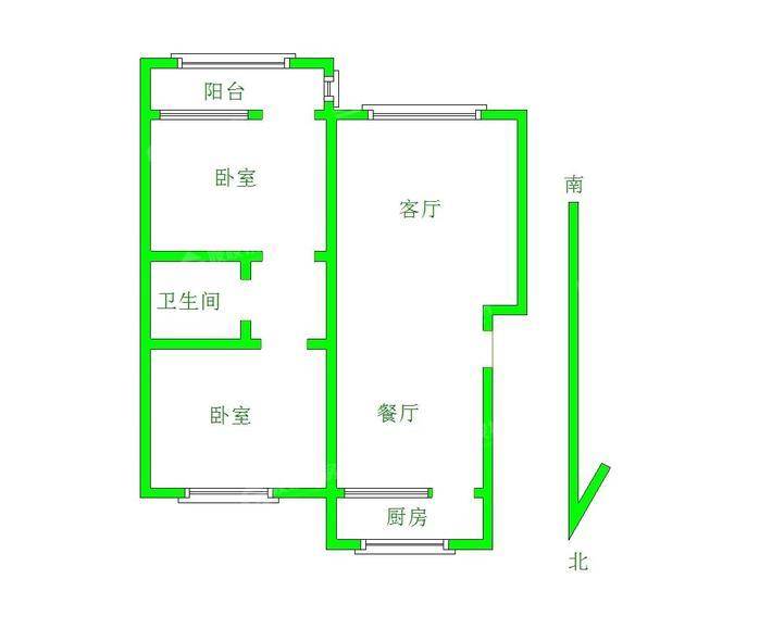 锦绣家园2室2厅1卫88㎡