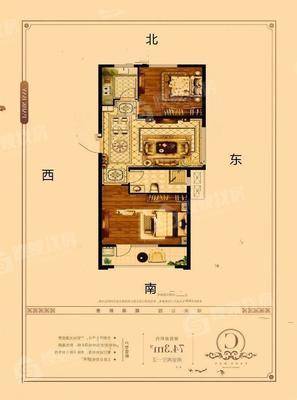 凯德悦澜湾2室2厅1卫74㎡