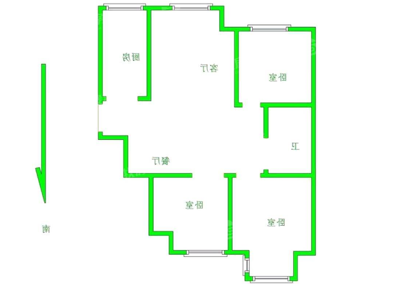御河新城东区3室2厅1卫115㎡