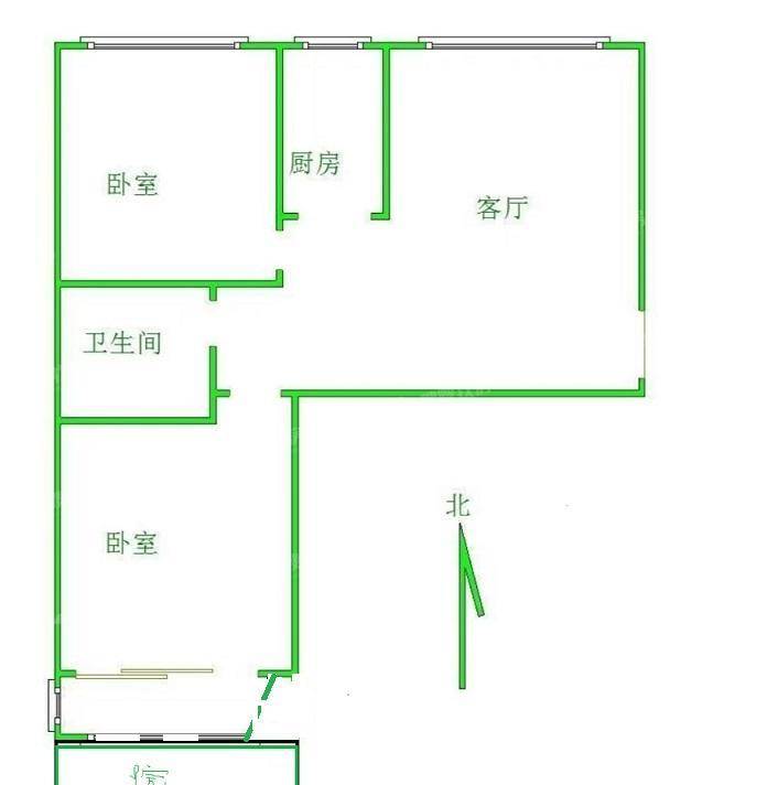 御宇国际三期（轩瑞苑）2室1厅1卫82㎡