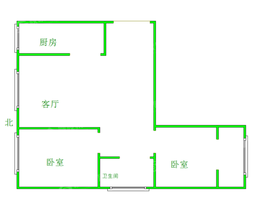 流津时代西区（5）2室2厅1卫81㎡