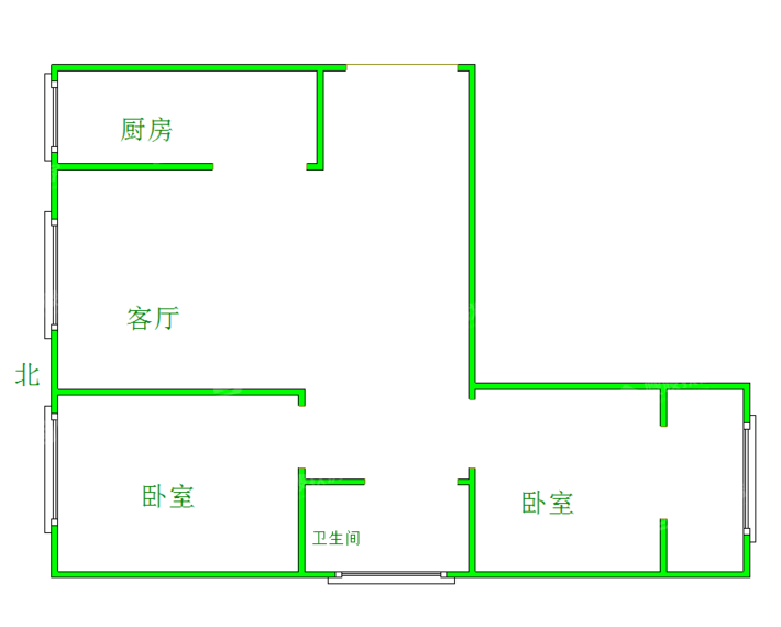 流津时代西区（5）2室2厅1卫81㎡