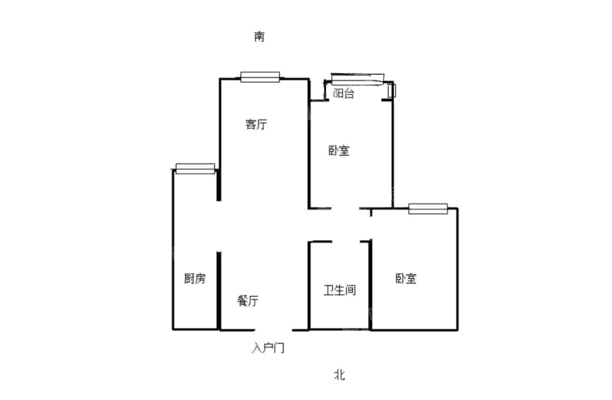 宏宇亚龙湾西区2室2厅1卫95㎡