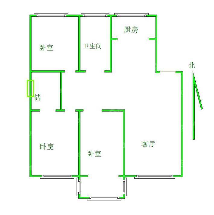 馨泰花园西区3室2厅2卫117㎡