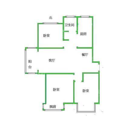嘉禾一方三期3室2厅1卫113㎡