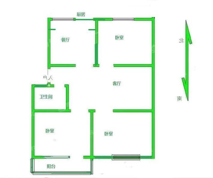 电业局小区（医院东街南）3室2厅1卫106㎡
