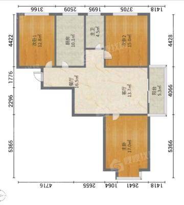 世纪家园3室2厅1卫111㎡