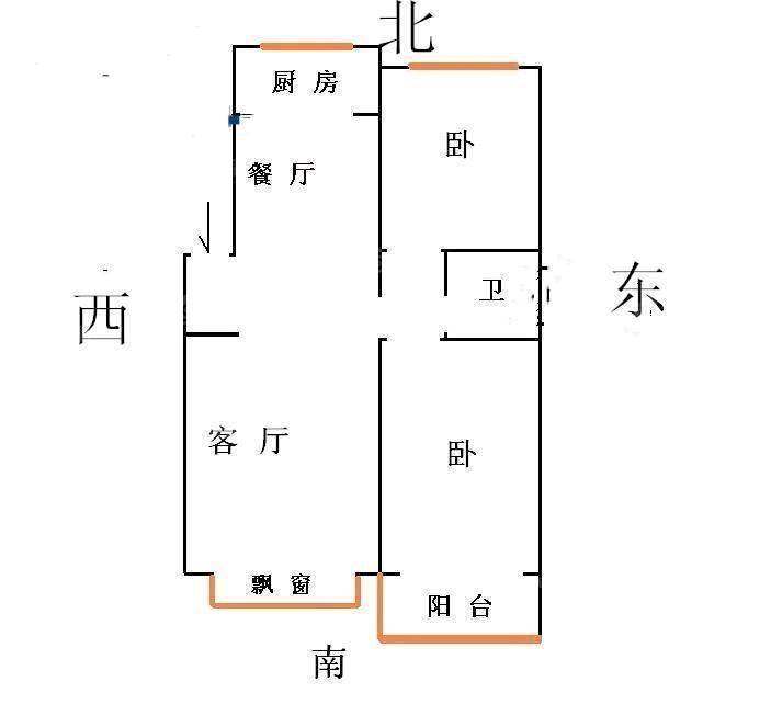 警苑小区2室2厅1卫98㎡