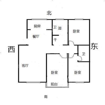 天天购物小区3室2厅2卫125㎡