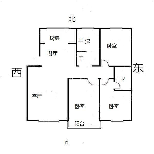 天天购物小区3室2厅2卫125㎡