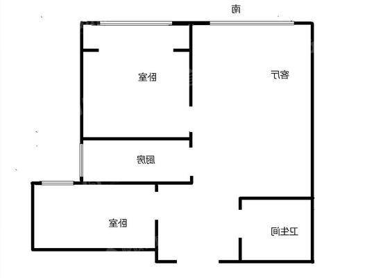 天成明月洲东区2室2厅1卫83㎡