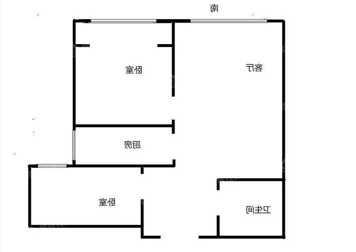 天成明月洲东区2室2厅1卫83㎡