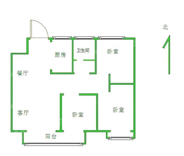 石榴玉兰湾3室2厅1卫106㎡