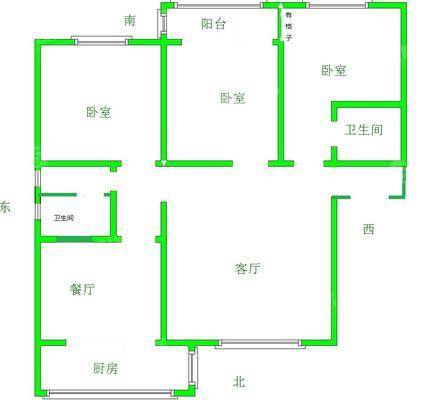 中心家园3室2厅2卫143㎡