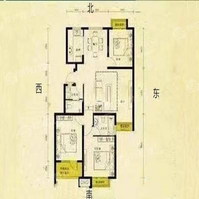 荣盛阿尔卡迪亚新儒苑3室2厅1卫109㎡